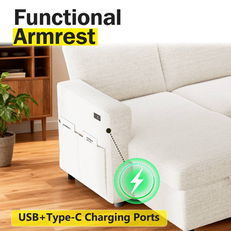 Functional Armrest

USB+Type-C Charging Ports
