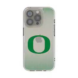 Keyscaper - NCAA - Oregon Ducks Linen Logo iPhone Clear Case - 15 - Multicolor