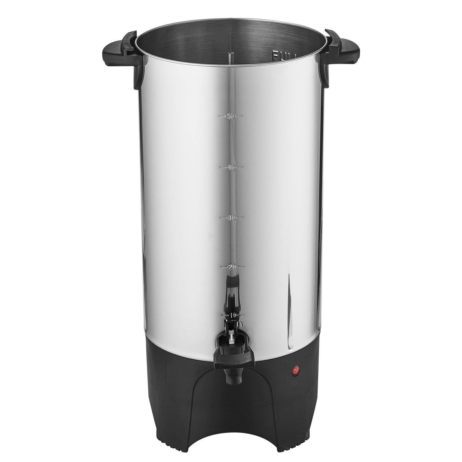 Alt View 10. Glintex - Commercial Coffee Urn 50 Cup Stainless Steel Fast Brew Large Coffee Maker for Catering and Events - Silver.