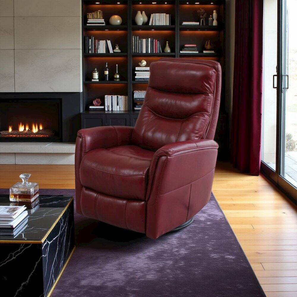 Back. Starlight Canyon Home - Rouge Recliner Nursery Glider – Elegant Boucle Chairs for Comfort - Red.