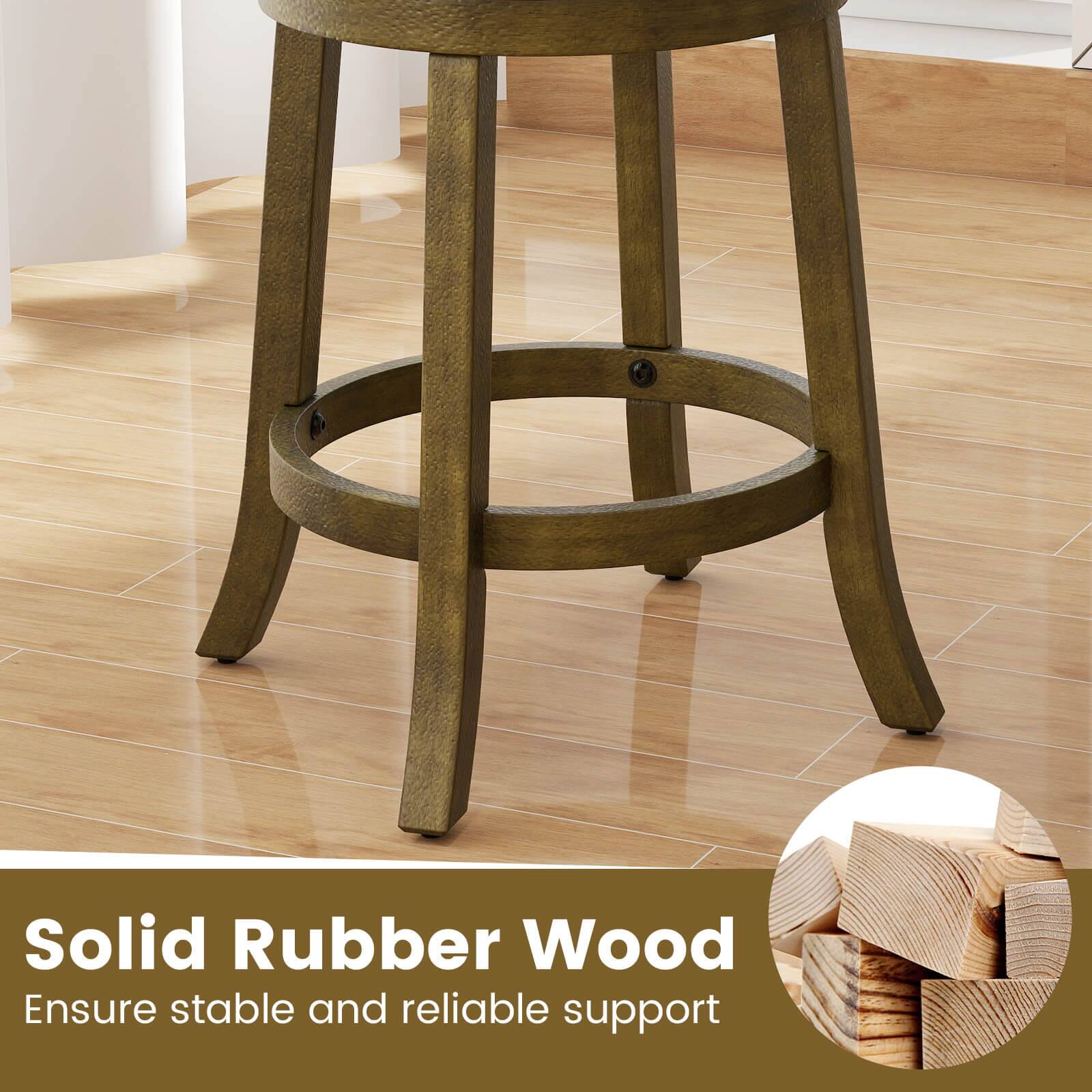 Solid Rubber Wood  
Ensure stable and reliable support