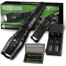 EcoGear FX - FX TK120X LED Flashlight Kit - Black