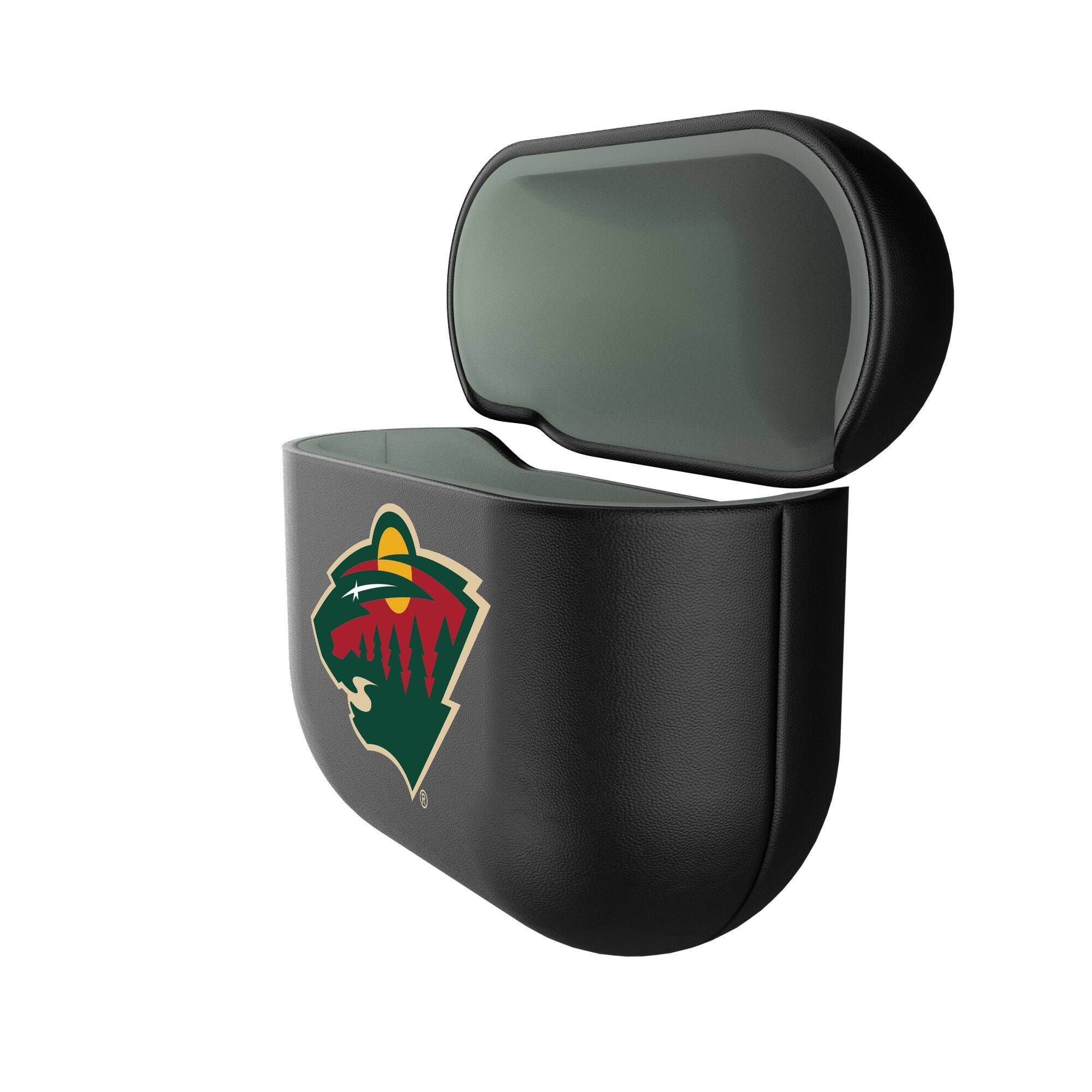 Alt View 1. Keyscaper - Minnesota Wild Minnesota Wild Insignia AirPods 4th Generation Case Cover - No Size - Black.