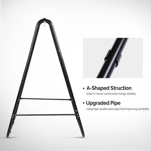 A-Shaped Structure  
Solid A-Frame construction brings stability  

Upgraded Pipe  
Using high-quality steel pipe that improves durability