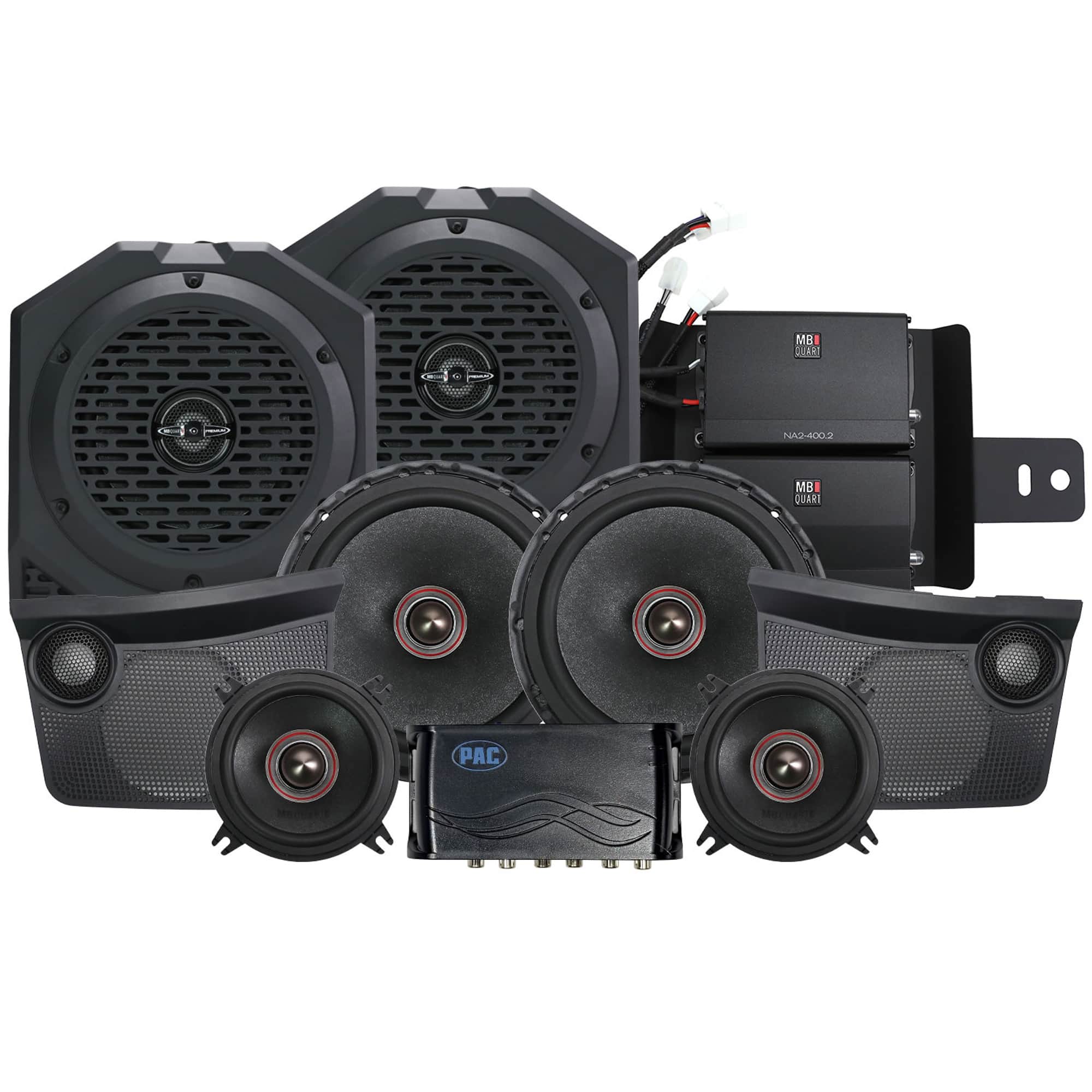 MB Quart - Tuned Audio Package for 21-24 Ford Bronco, Stage 6 System, 800 Watt - Black