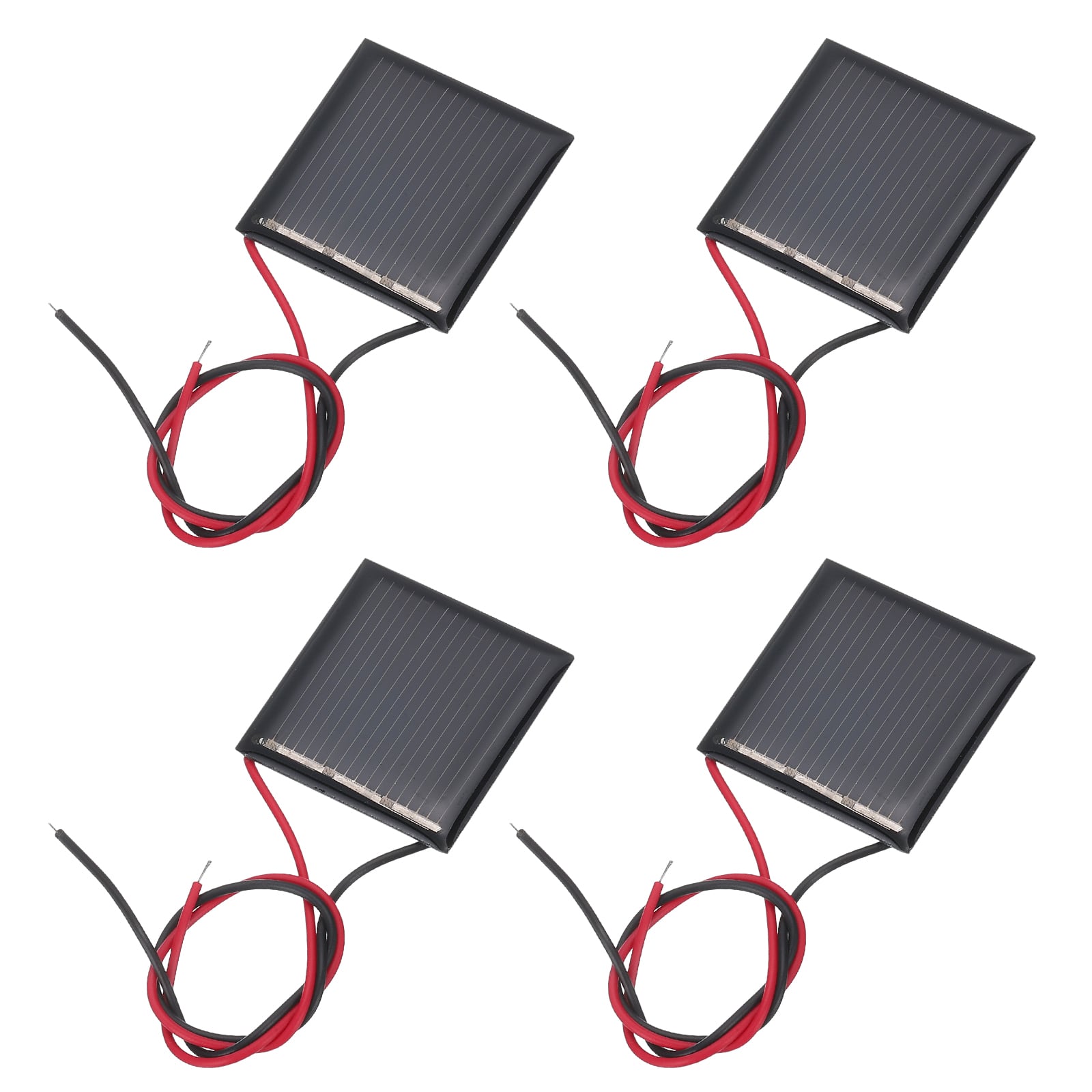 Unique Bargains - 4pcs 1.5V 0.09W 60mA Mini Solar Panels, Polycrystalline Solar Cell with Cable for DIY Toy Charger - Black price history on PriceWatchPro