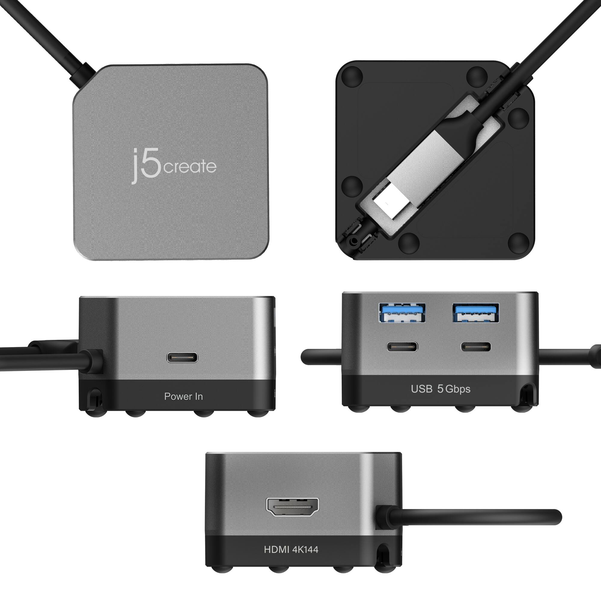 j5create  
Power In  
USB 5 Gbps  
HDMI 4K144