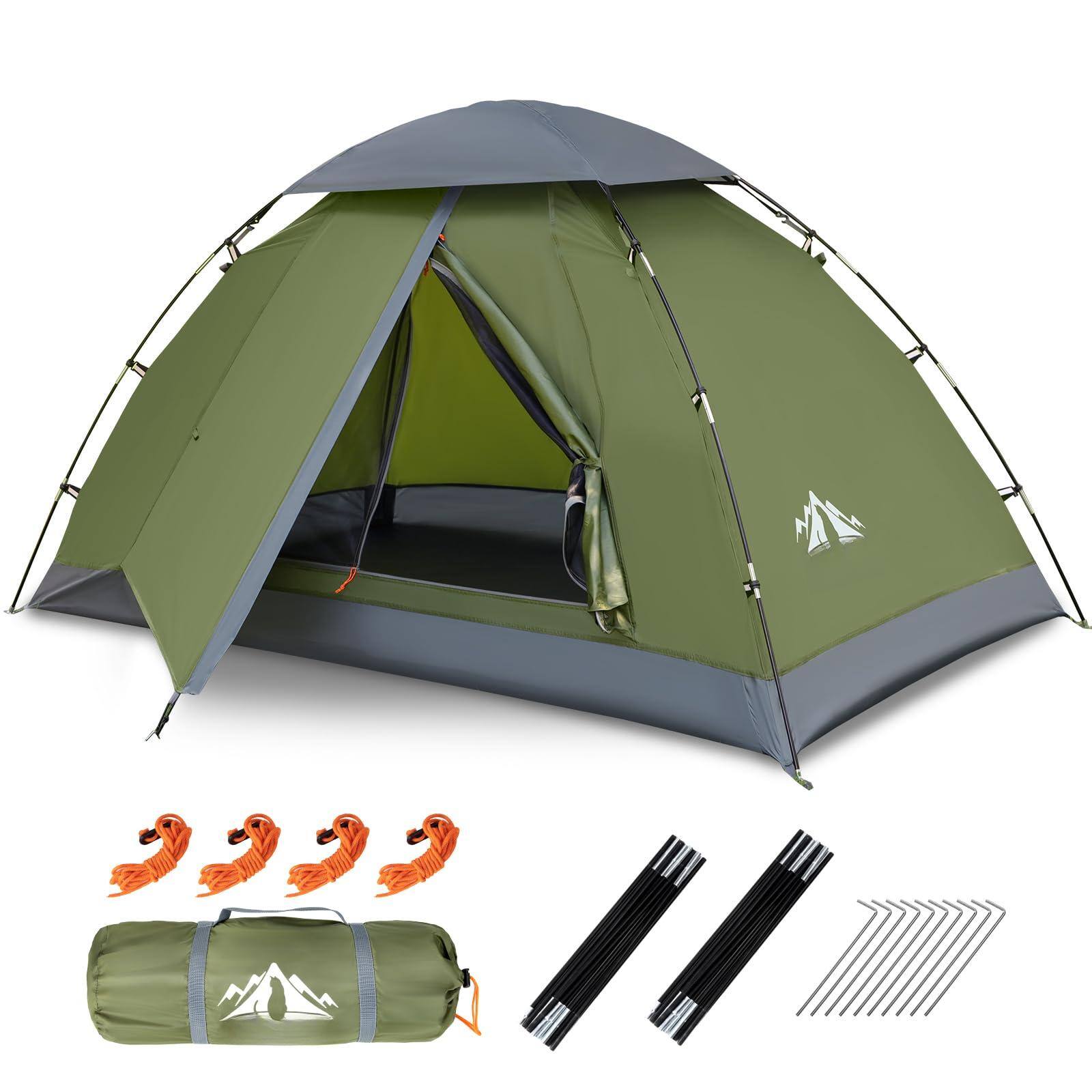 Dark Green-Tent-2 Person(7x4.6x3.8ft)