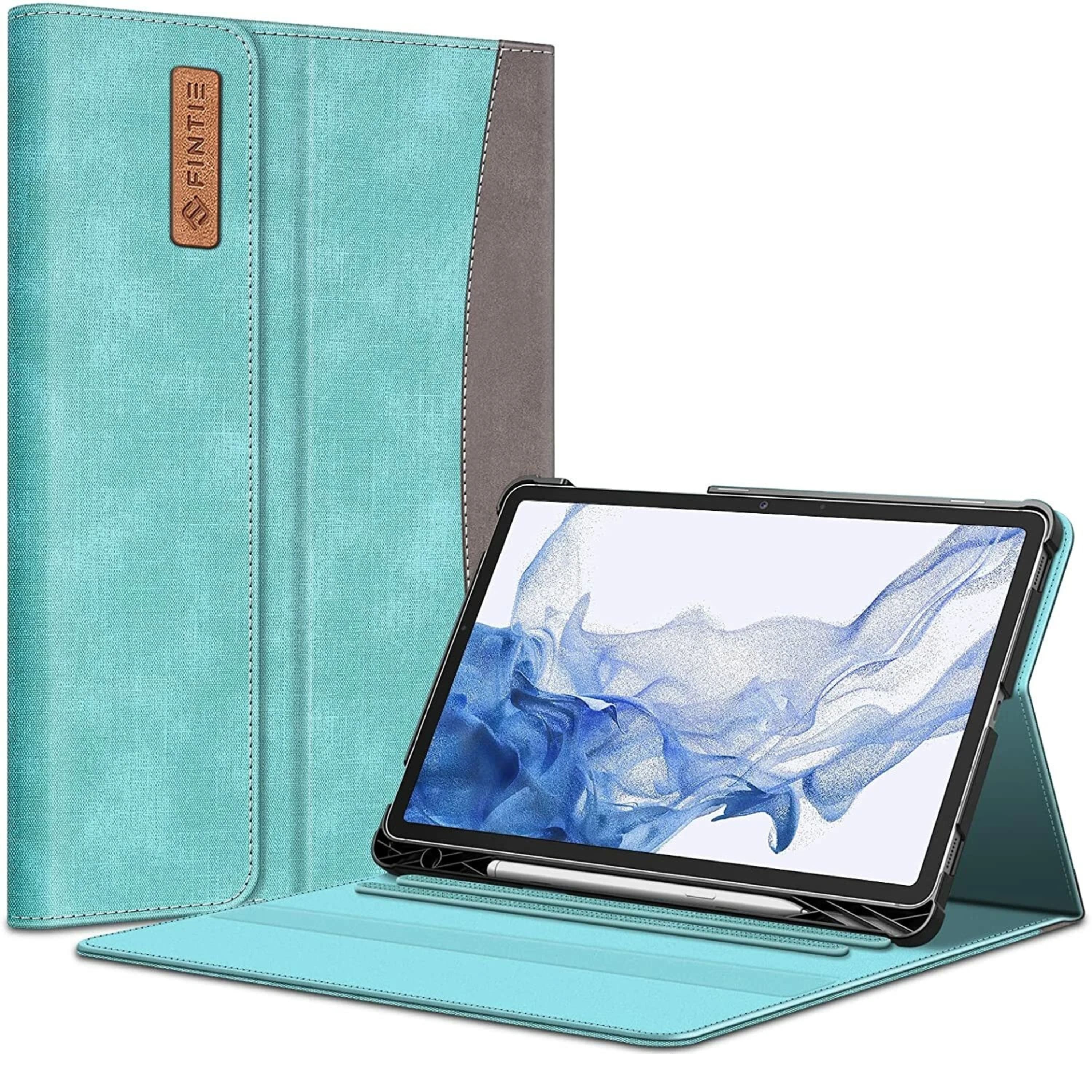 Kitcheniva - Portfolio Case For Samsung Galaxy Tab S8 11" 2022 And Tab S7 11" Slim Business Protective Cover - Turquoise