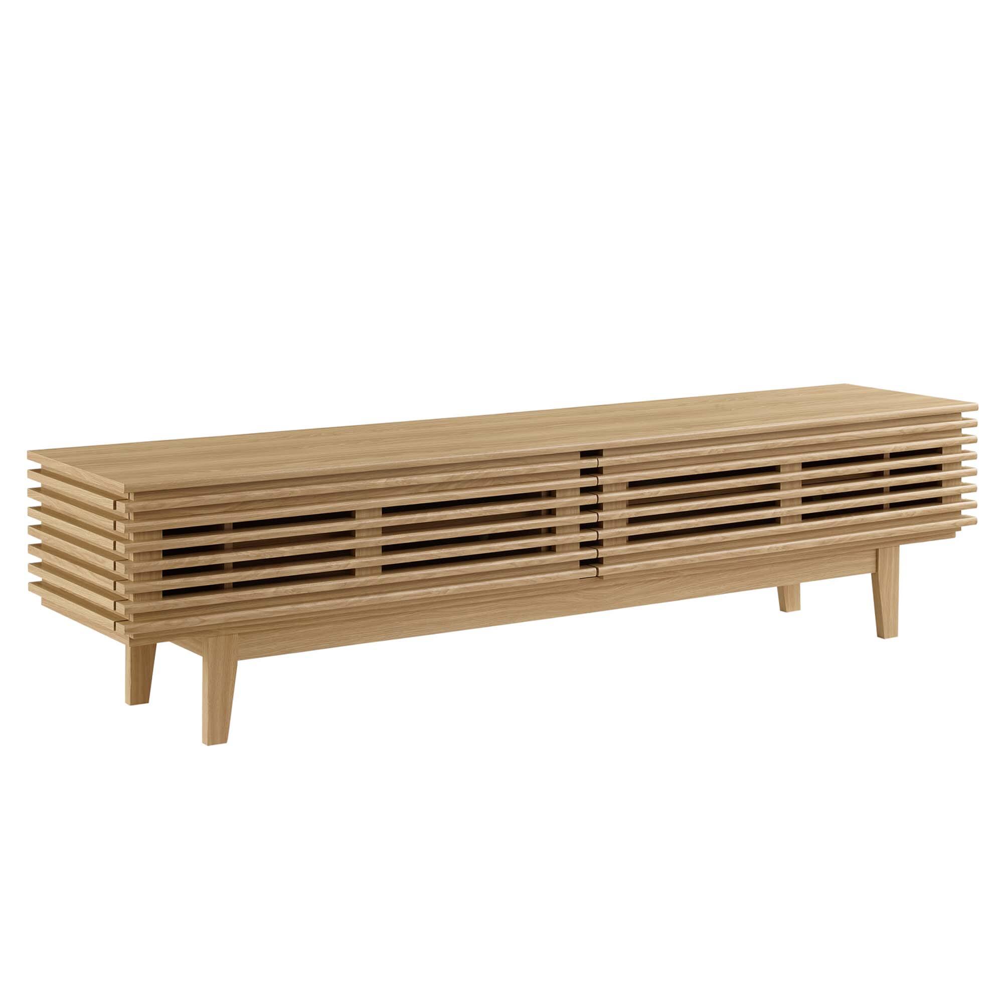 Angle. Modway - Render 71" TV Stand by Modway - Oak.