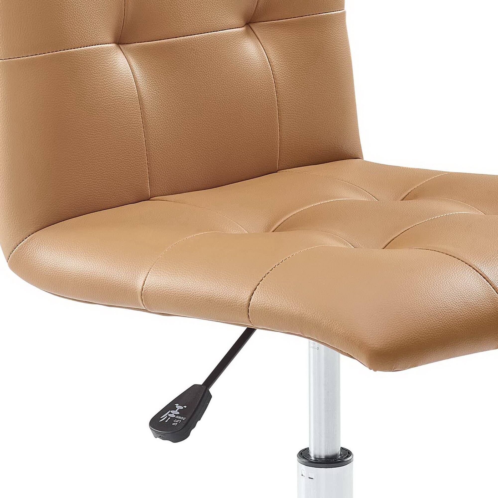 Alt View 1. Modway - Prim Armless Mid Back Office Chair by Modway - Brown.