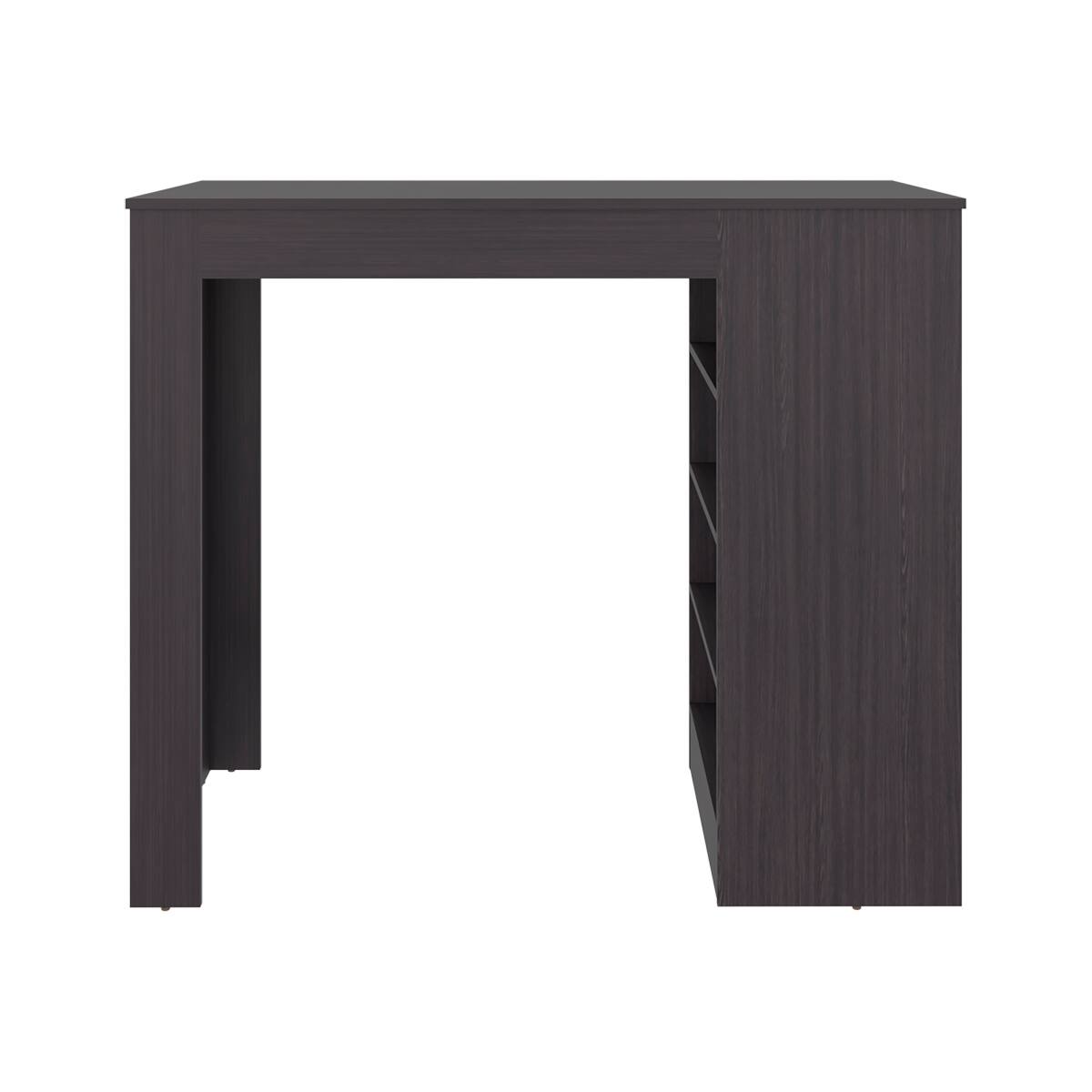 Alt View 3. Loheer - Loheer Wenge Modern Kitchen Island with Open Storage Rectangular - Wenge.