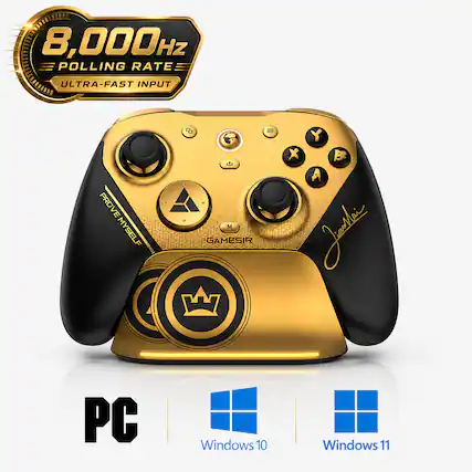 8,000Hz POLLING RATE! ULTRA-FAST INPUT
PROVE MYSELF
M
GAMESIR
PC Windows 10 Windows 11