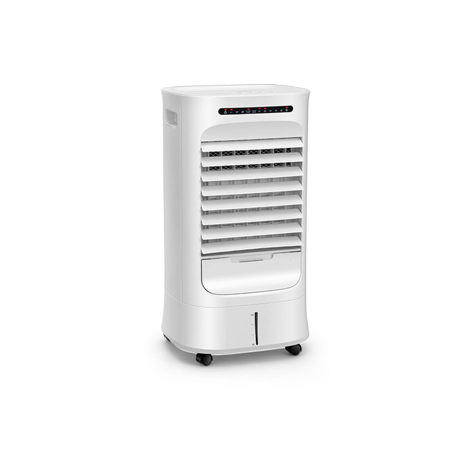 Front. Ecooso - 4-in-1 Portable Evaporative Air Cooler Fan with Timer and Remote Control - White.