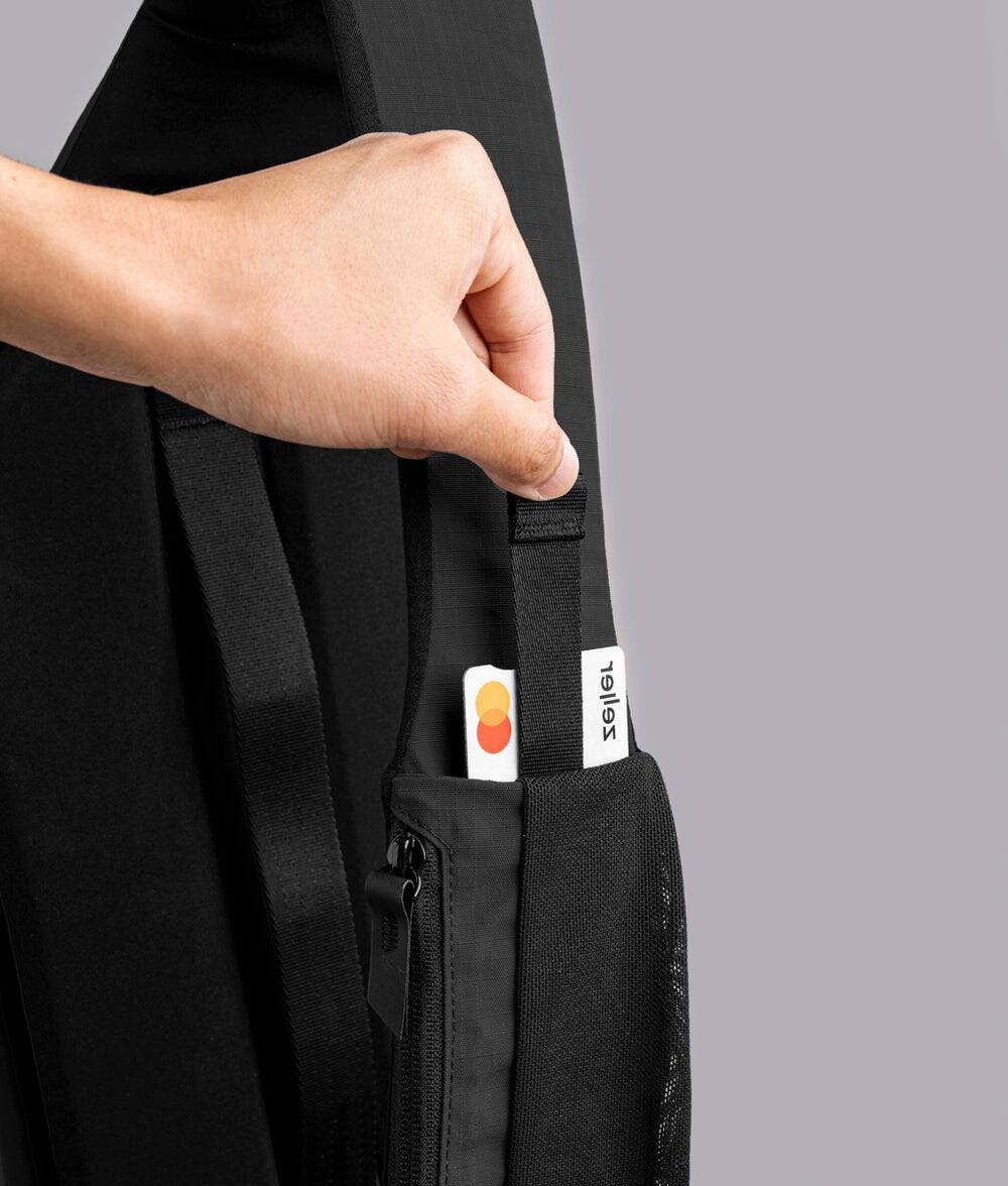 Alt View 8. ALPAKA - Metro Crossbody Left Shoulder Sling Bag Men,Sling Backpack - Fits 11" Tablet - Single Shoulder - Black Axoflux 210D.