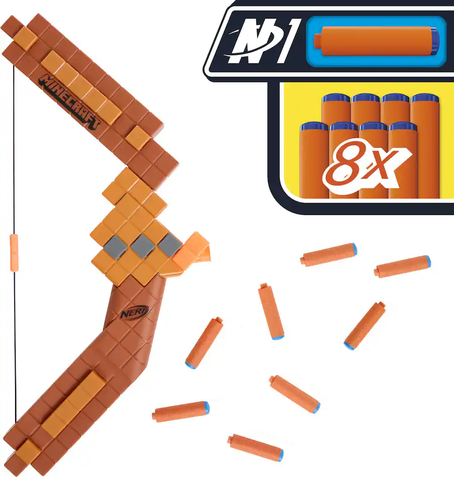 Hasbro Nerf Minecraft Bow Dart Blaster COLLECTIBLES Multicolor ...