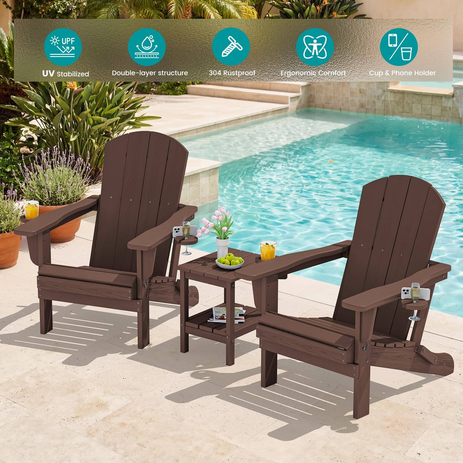 UPF UV Stabilized Double-layer structure 304 Rustproof Ergonomic Comfort Cup & Phone Holder
