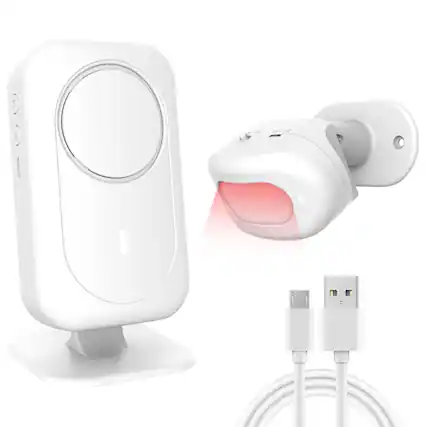 Front. Cluzine - Wireless Motion Sensor Standard Doorbell, 180° Wide Angle,Detection, Dual Power, Elderly Care Alarm.