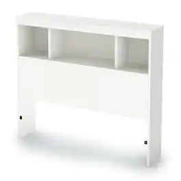 Hivvago - Twin size Modern Bookcase Headboard Wood Finish - White