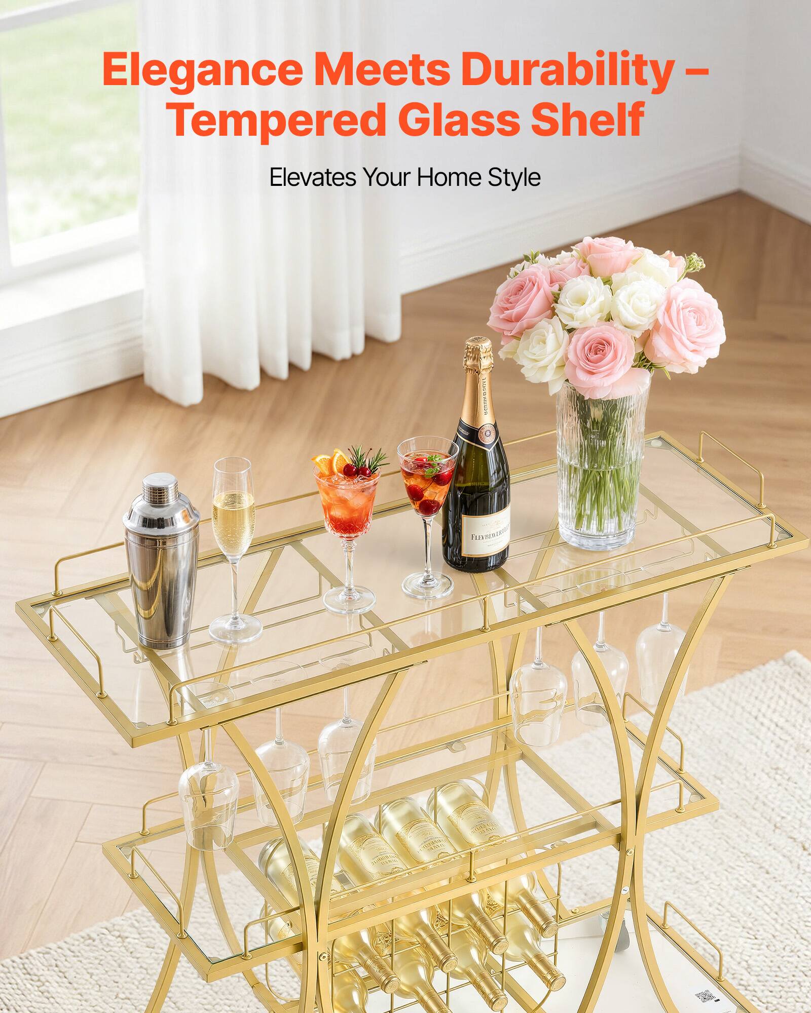 Elegance Meets Durability - Tempered Glass Shelf Elevates Your Home Style