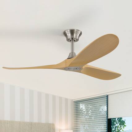 Front. Sofucor - 60'' Low Profile Smart Ceiling Fan No Light, Remote/APP/Voice Control Work with Alexa Google fr Indoor Outdoor Farmhouse - Nickel-Light Color.