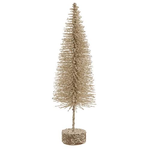 BreeBe - Winter's Eve Bottle Brush Tree 15" - Gold