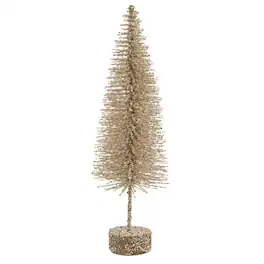 BreeBe - Winter's Eve Bottle Brush Tree 15" - Gold
