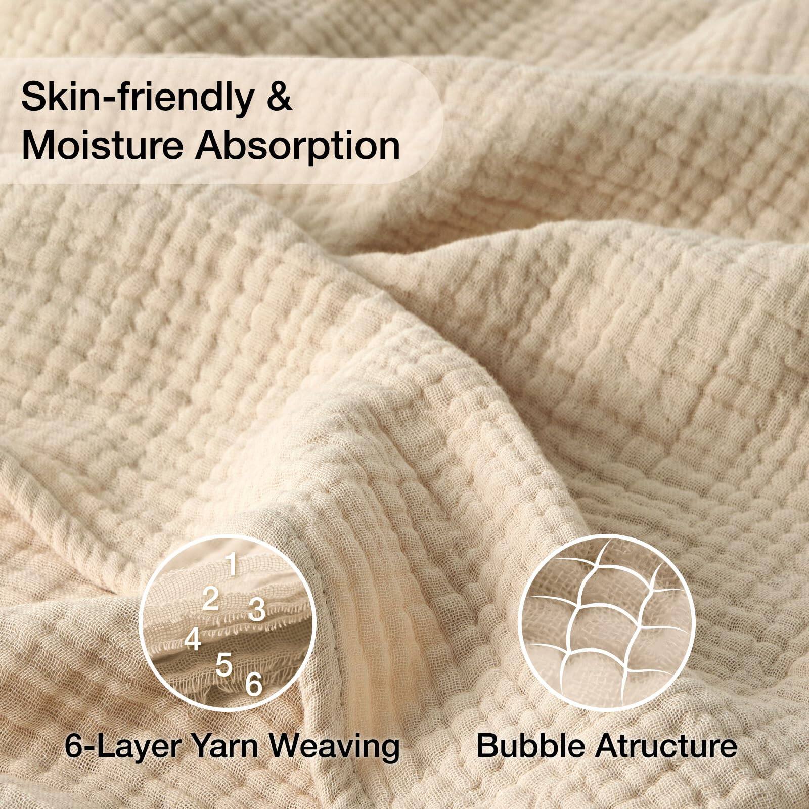 Skin-friendly & Moisture Absorption

6-Layer Yarn Weaving

Bubble Atructure