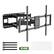 Alt View 4. Mount-It! - Heavy Duty XXL Full Motion TV Mount for 60"-120", Long 27.7" Extension, 264 lbs Capacity, VESA Up to 900x600 - Black.