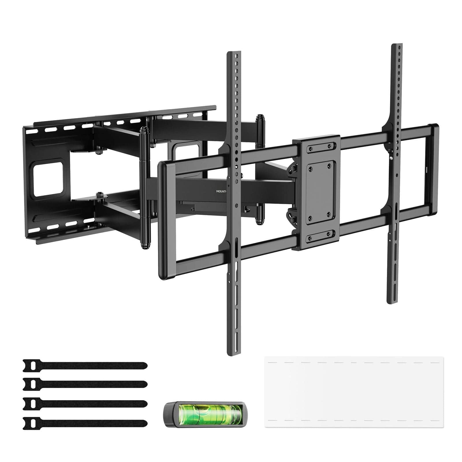 Alt View 4. Mount-It! - Heavy Duty XXL Full Motion TV Mount for 60"-120", Long 27.7" Extension, 264 lbs Capacity, VESA Up to 900x600 - Black.
