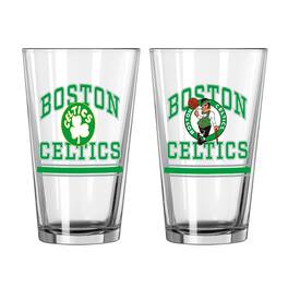 Logo Brands - Boston Celtics 16oz. Pint Glass Two Pack - Multicolor