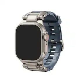 Dexnor - Band for Apple Watch Ultra 2/1 49mm, Series 10 46mm, 9/8/7 45mm, SE2/SE/6/5/4 44mm, 3/2/1 42mm Rugged Metal Connector - Navy Blue