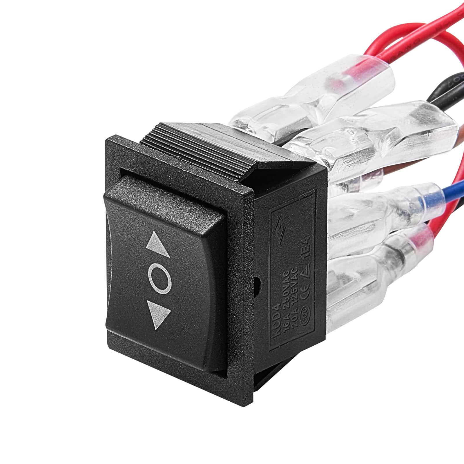VEVOR - Rocker Switch, 6 Pin Momentary DPDT Rocker Switch, 3-Position (ON)-Off-(ON) Polarity Reversing Switch AC 250V/16A - Black price history on PriceWatchPro