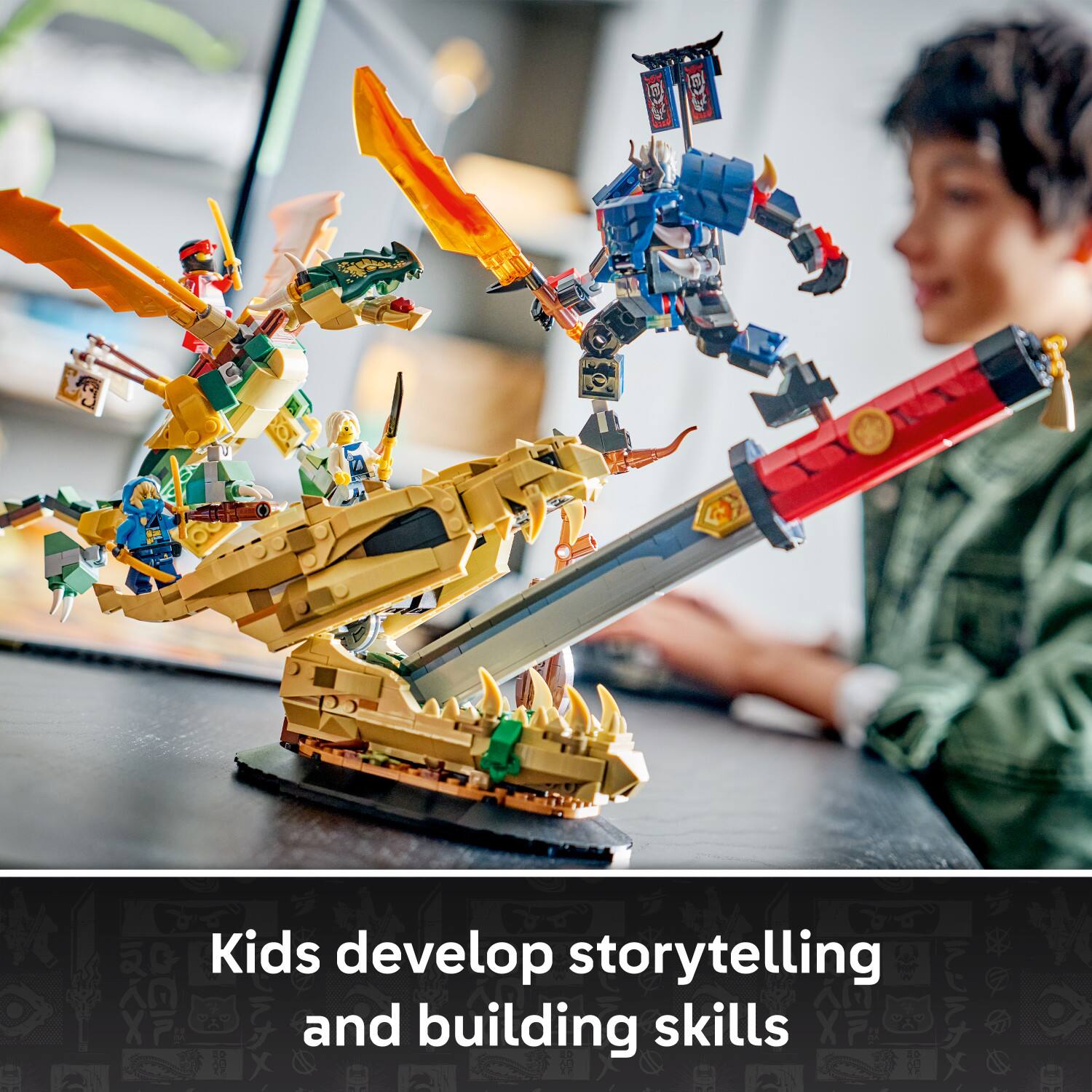 Kids develop storytelling and building skills