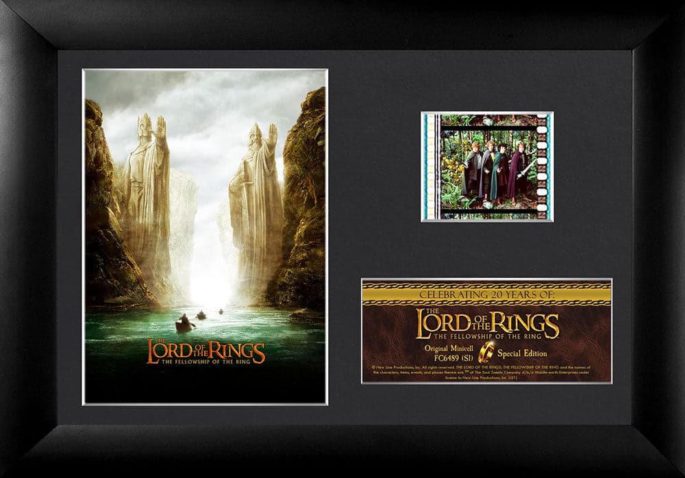 Trend Setters - Lord of the Rings Fellowship of the Ring (20th Anniversary) Minicell FilmCells Framed Desktop Presentation - Multicolor