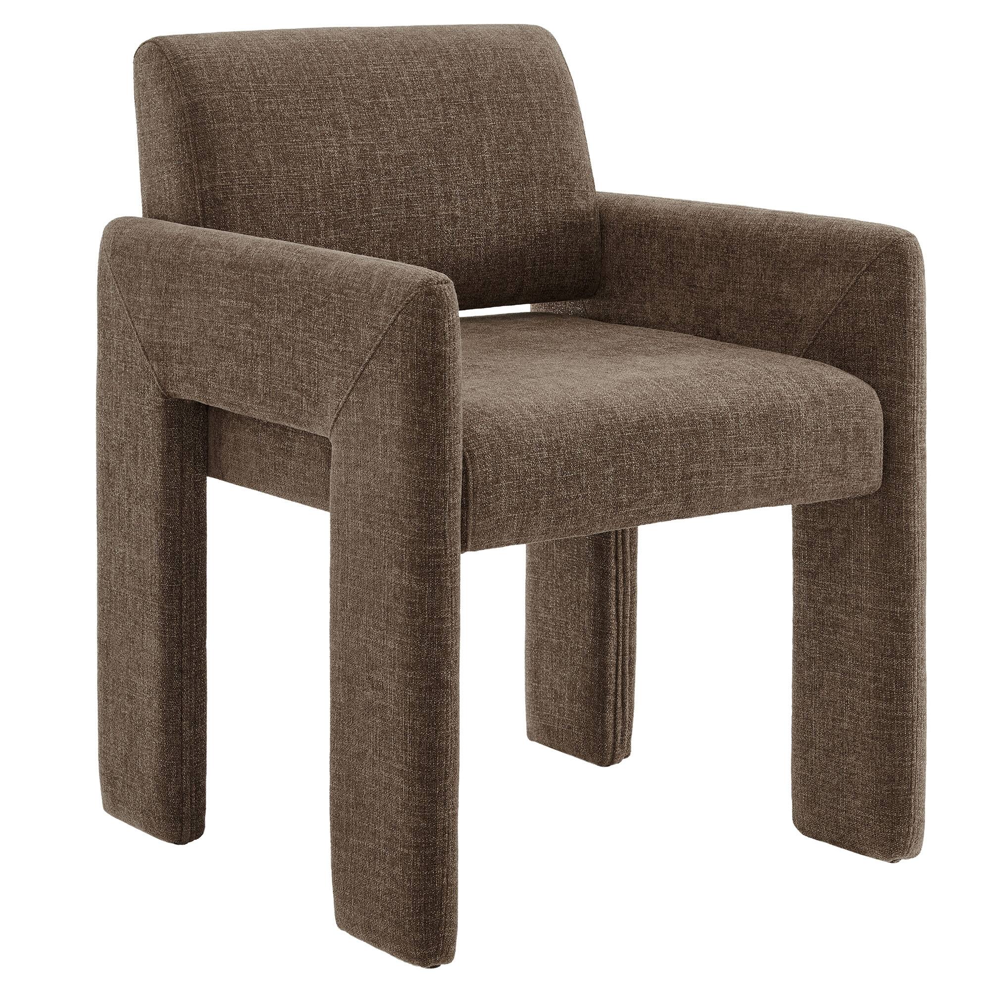 Angle. Modway - Daven Upholstered Dining Chair by Modway - Mocha.
