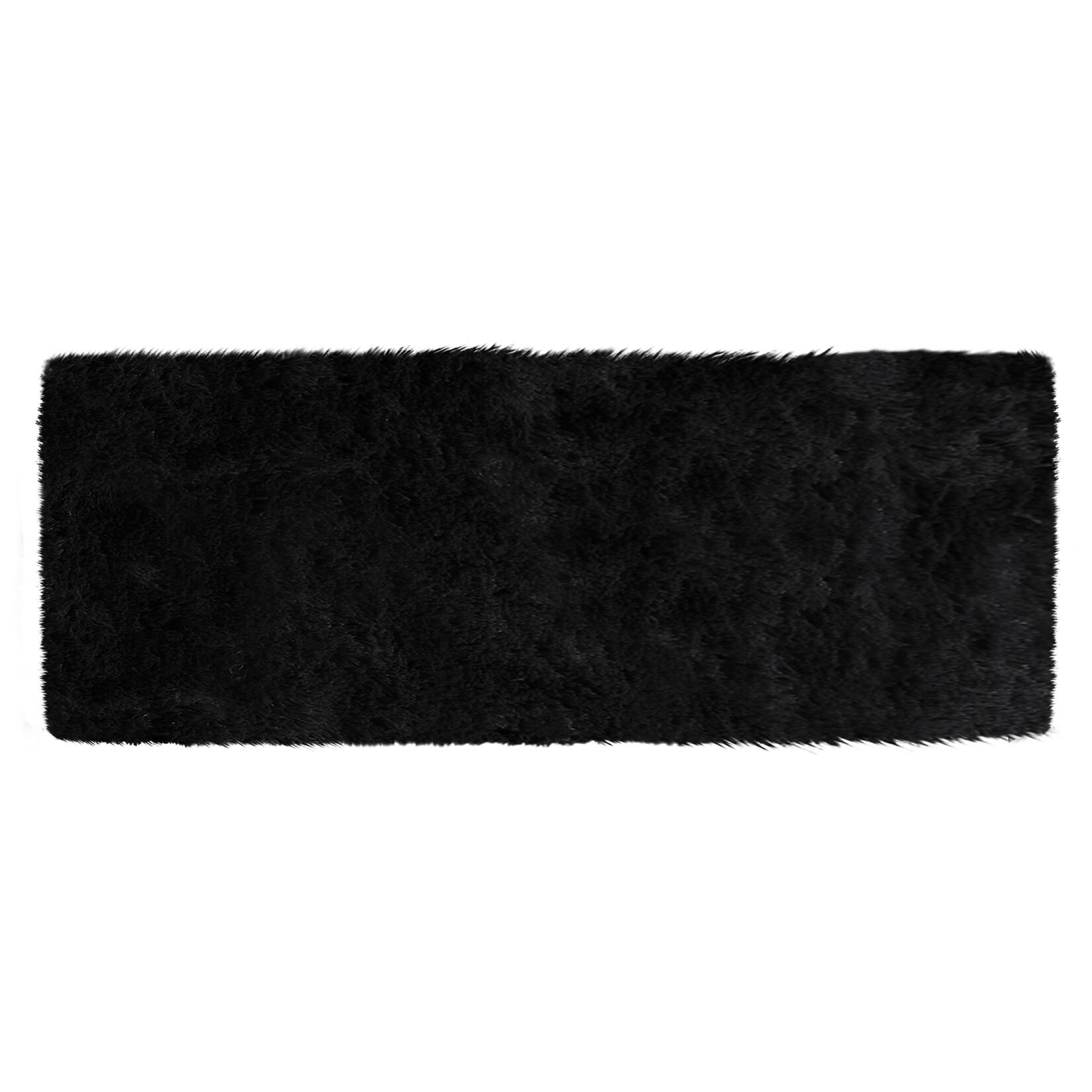 Front. GAOMON - Modern Area rug Easy to wash Non shedding Easy to clean Floor Cover For Bedroom Living Room Bathroom - Black.