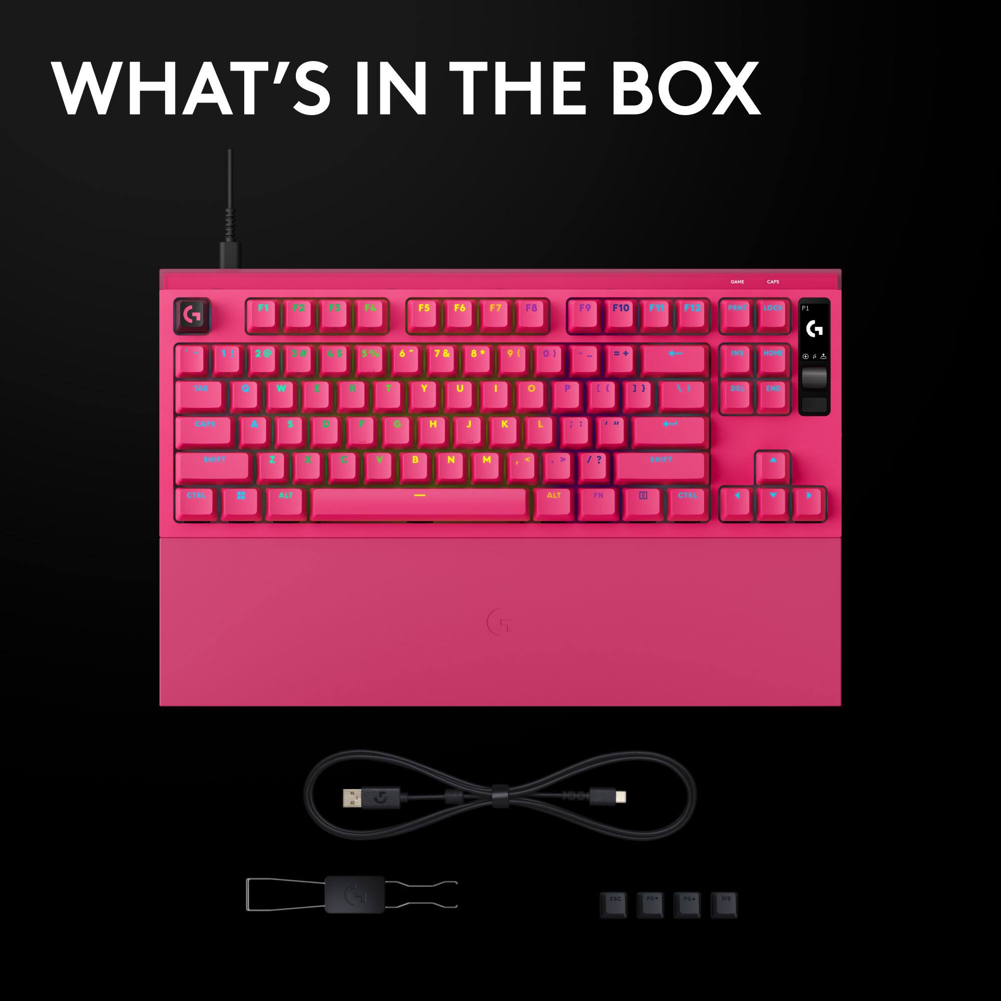 WHAT'S IN THE BOX

LAME
CAM
F1
F2
F3
F4
F5
F6
F7
F8
F9
F10
F11
F12
PRNT
LOCK
N
1!
2@
3#
4$
5%
6
7&
9
0)
+
INS
HOME
. BIA &
1A3
Q
W
E
R
T
1
U
I
0
P
{
}}
DEL
END
CAPS
A
S
D
F
G
H
J
K
L
I
JI
SHIFT
Z
X
C
V
B
N
M
>
SHIFT
CTRL
ALT

ALT
FN
CTRL
1001
CC
MA
-