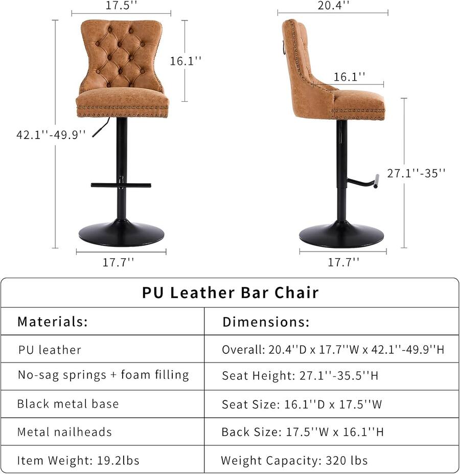 Stools Trinkets Crazed Swivel Bar Stools Set of 2 with Upholstered Back ...