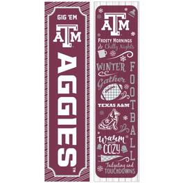 Evergreen Enterprises - Texas A&M Aggies 47" Double Sided Winter Leaner Fan Sign - Multicolor