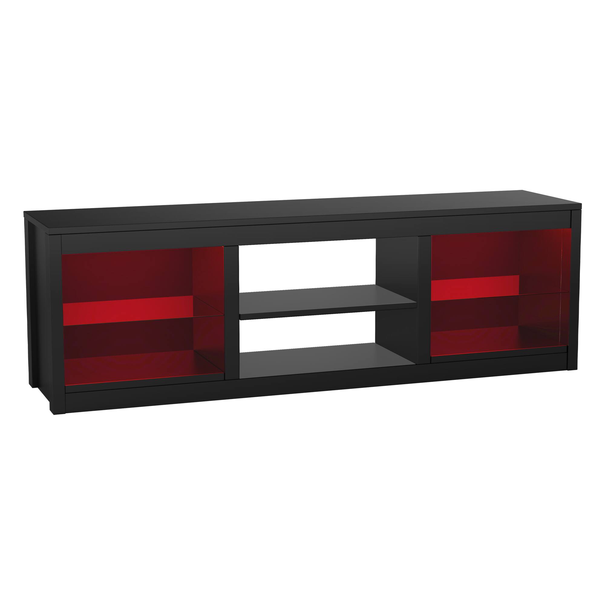Alt View 3. Ihomeadore - 66" TV Stand Gaming Entertainment Center with RGB Lights and Open Storage Shelves for TVs up to 75" - Black.