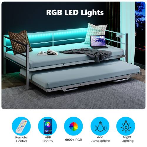 RGB LED Lights

- Remote Control
- APP Control
- 6000+ RGB
- Add Atmosphere
- Night Lighting