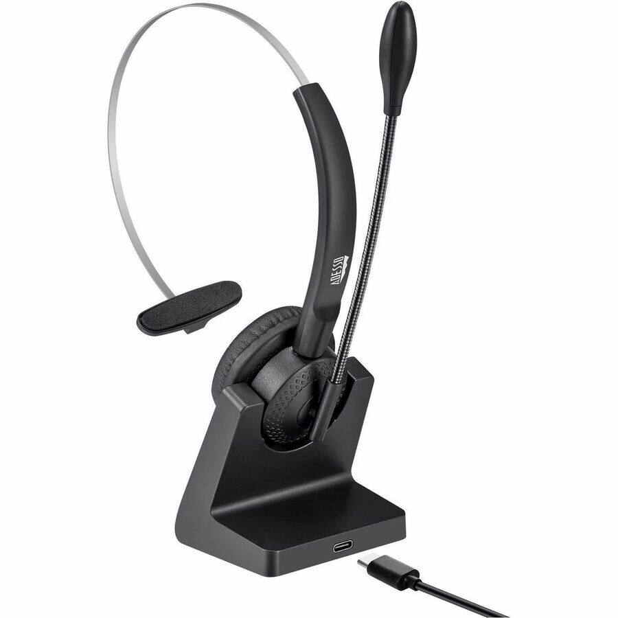 Alt View 2. Adesso - Adesso Xtream P300 Headset - Mono - Mini-phone (3.5mm) - Wired/Wireless - Bluetooth - Over-the-head - Monaural - Unknown.