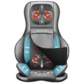 Comfier - Neck & Back Massager with heat, Air Compress & Shiatsu - Light Gray
