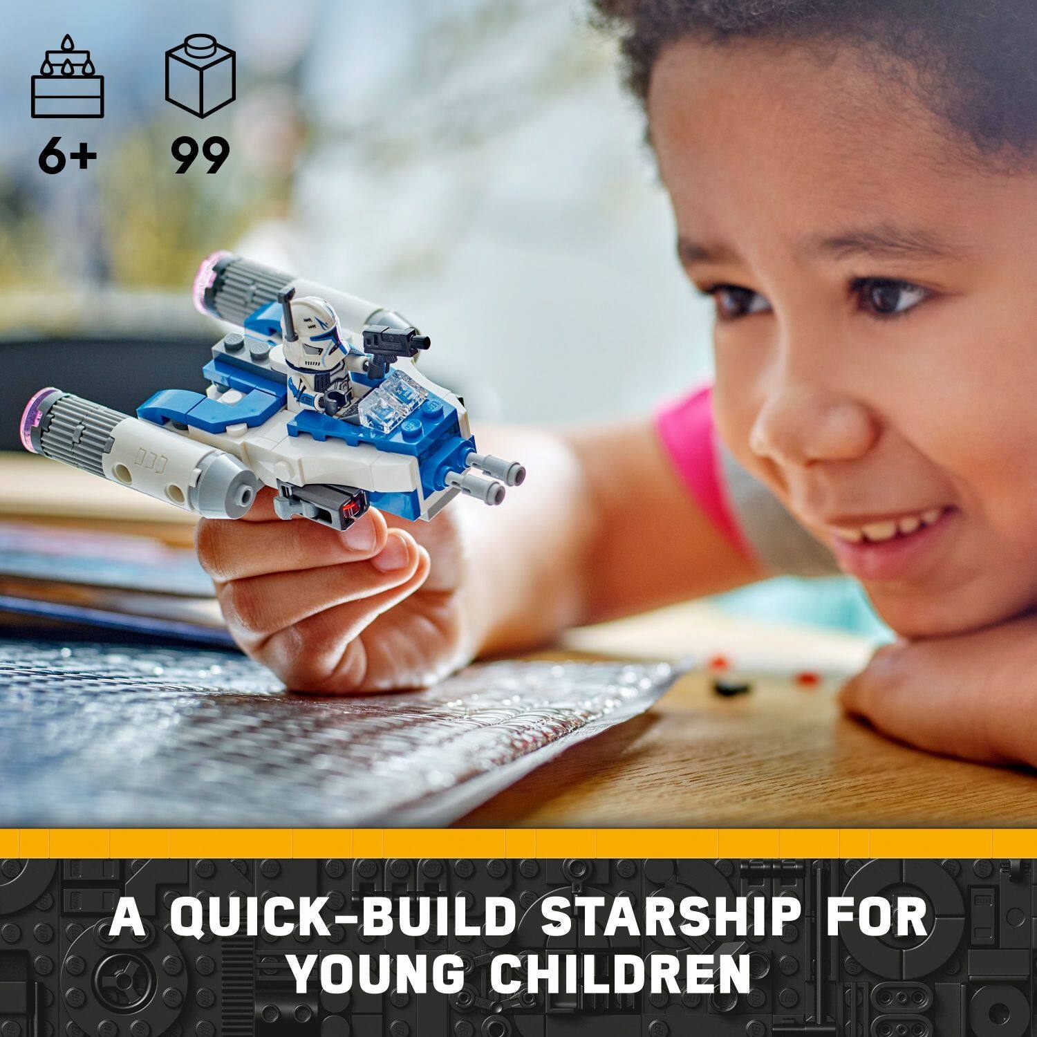A quick-build starship for young children.