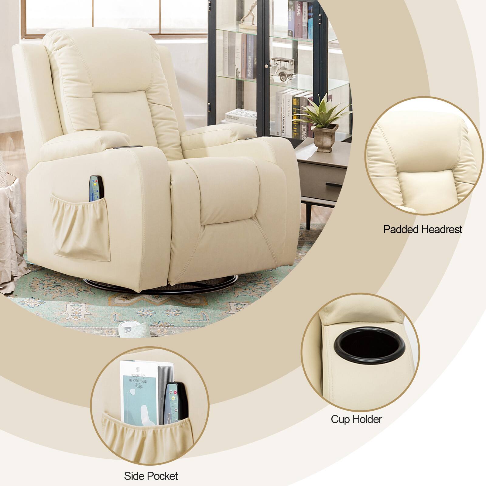 GUVE  Padded Headrest, Cup Holder, Side Pocket