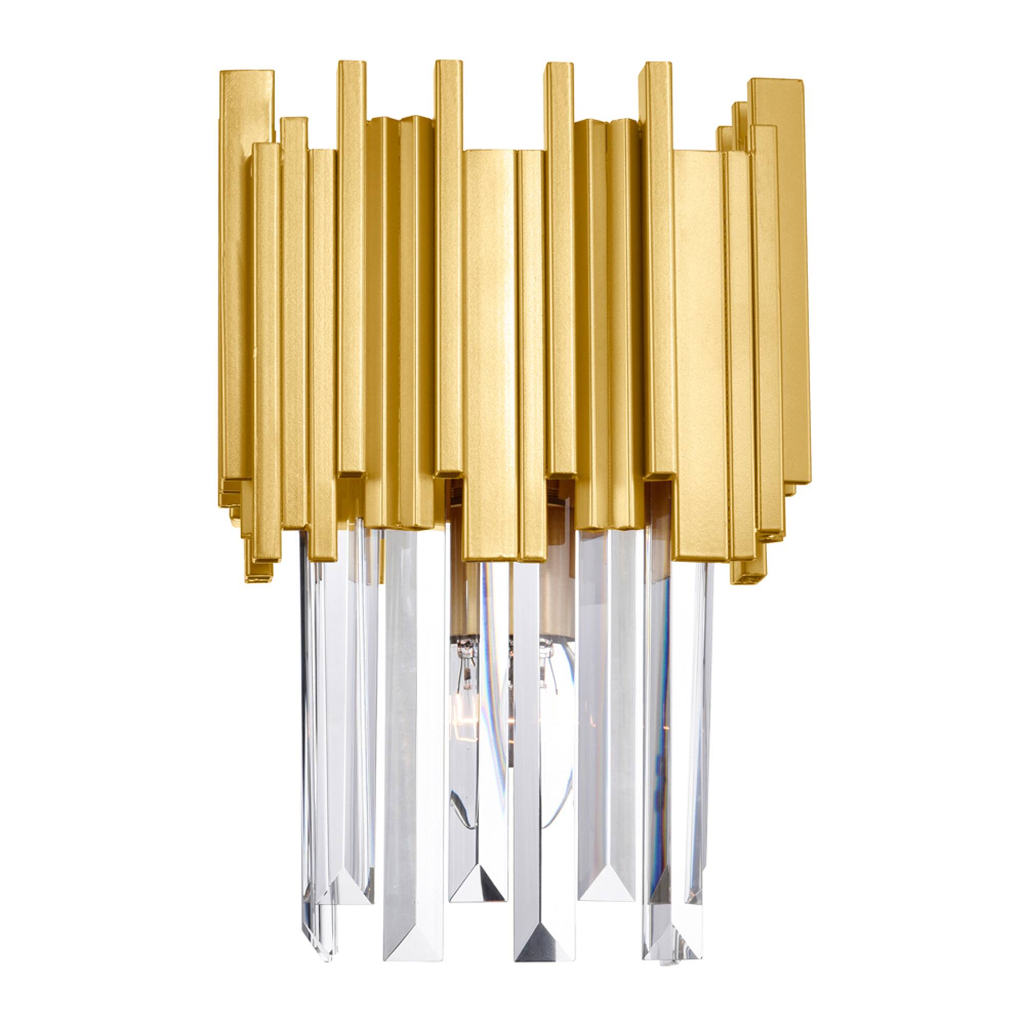 Angle. CWI Lighting - Deco 1 Light Wall Light With Medallion Gold Finish - Medallion Gold.