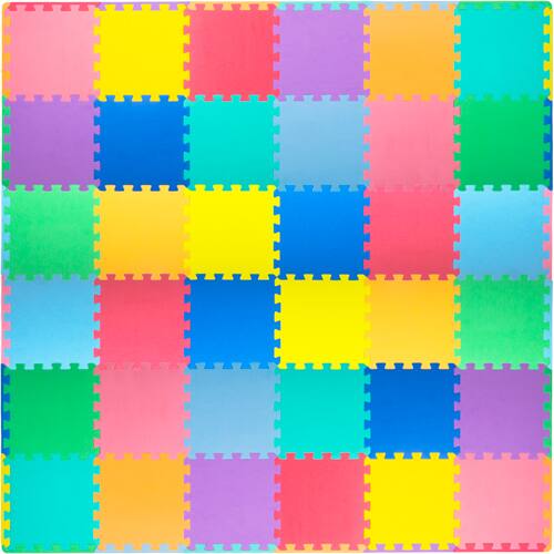 Alt View 3. ProSource - ProsourceFit Kids Solid Floor Play Mat 3/8-in, 36 sf - Assorted.