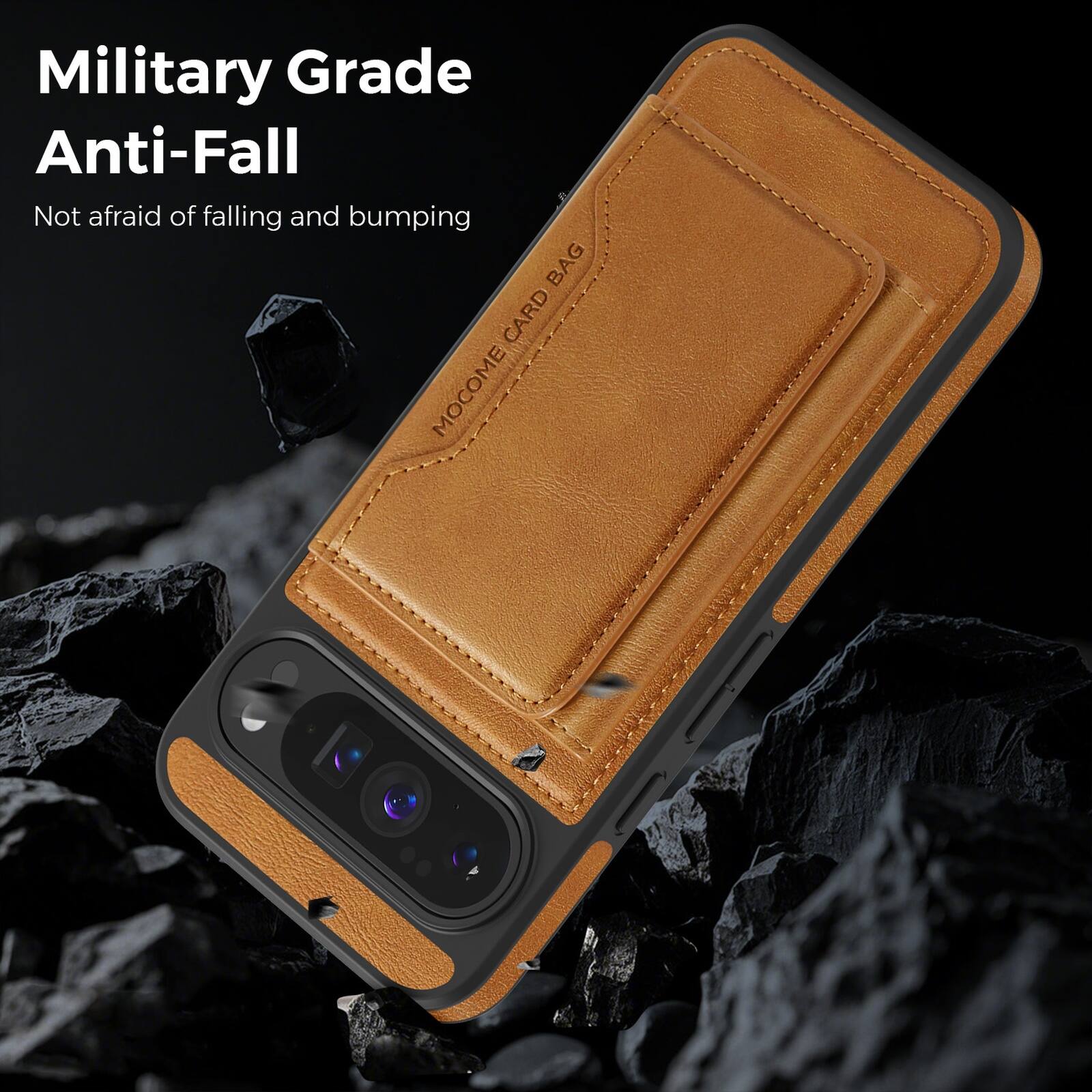 Military Grade Anti-Fall  
Not afraid of falling and bumping  
MOCOME CARD BAG