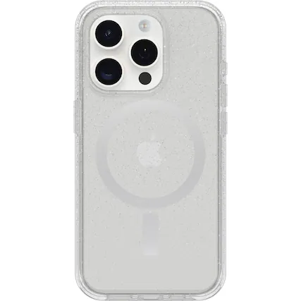 Front. OtterBox - Symmetry Series Hard Shell for MagSafe for Apple iPhone 15 Pro - Stardust.